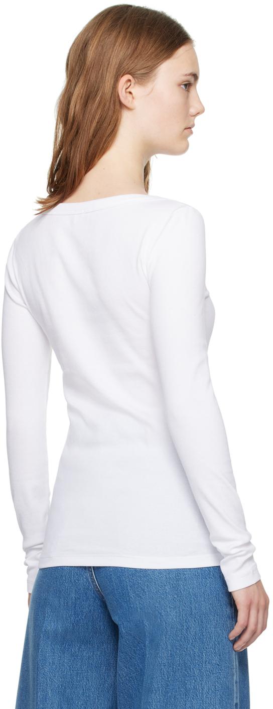 【関税込み】TOTEME ホワイト Classic 長袖Tシャツ 253-WRT0588-FB0419-047-Toteme-