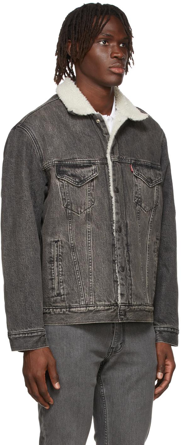 Levi's Denim Sherpa Trucker Jacket in 