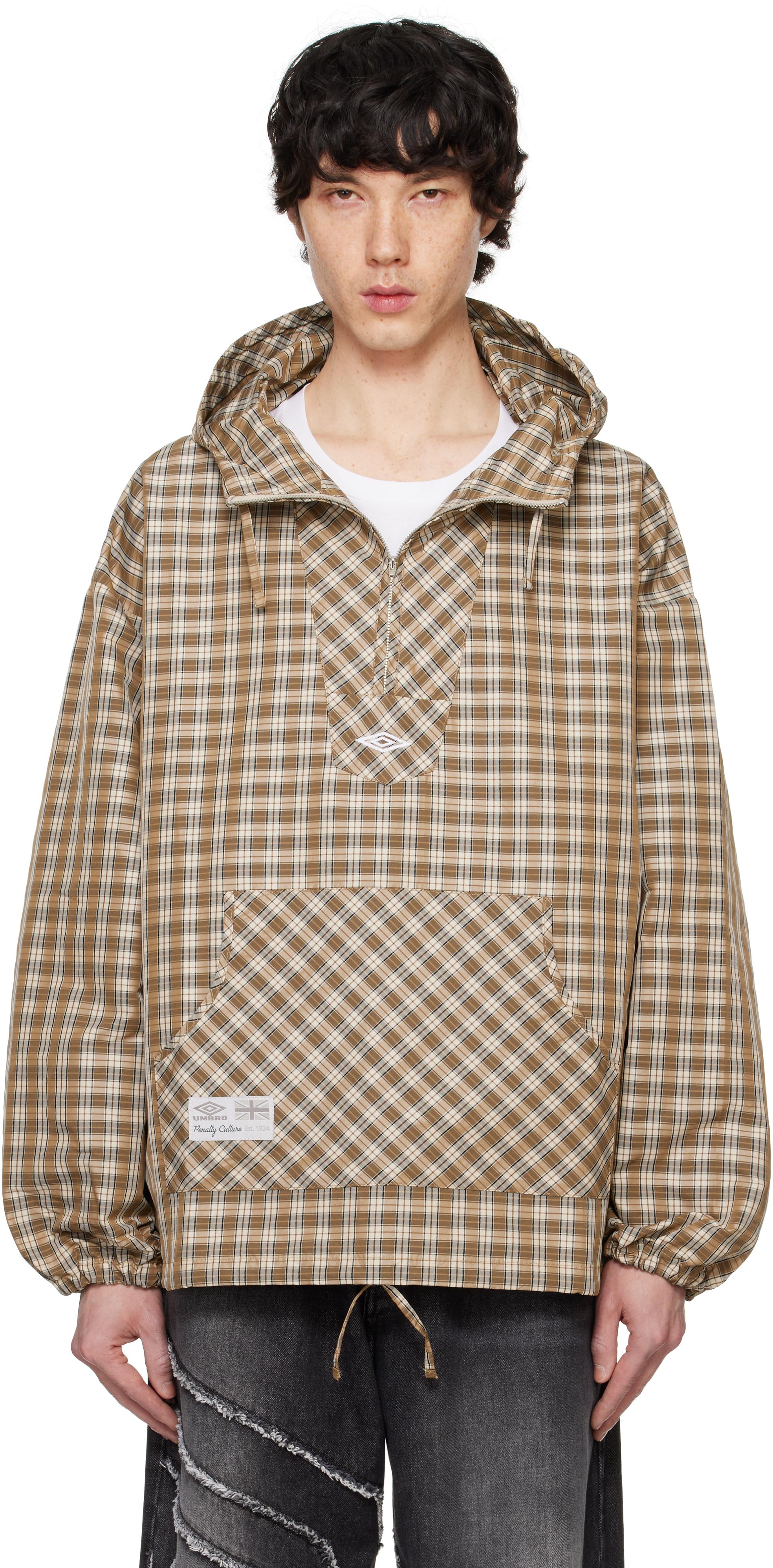 Umbro Slam Jam Edition Masked Hood Plaid Jacket for Men