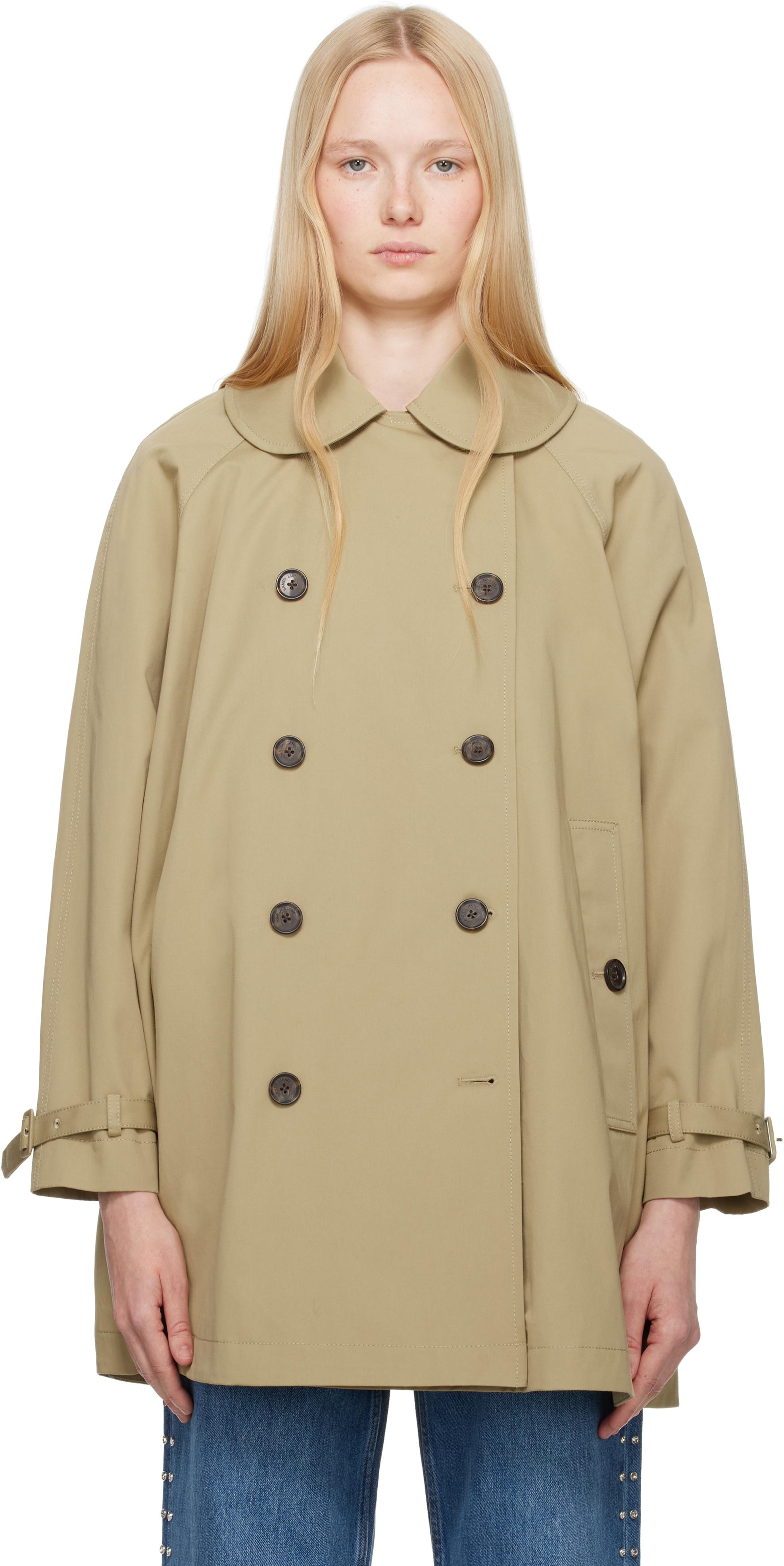 Sandy Liang Huxley Trench Coat in Natural | Lyst