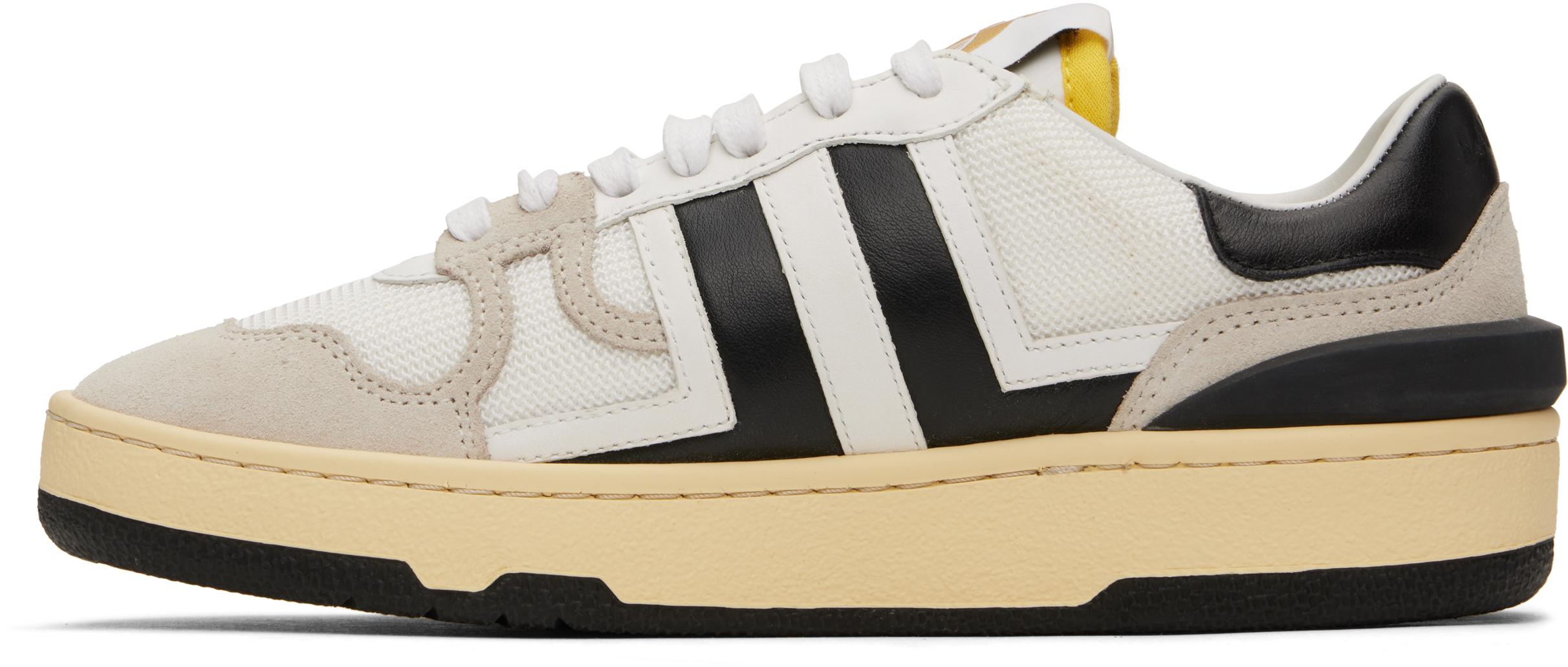 スニーカー Lanvin Black And White Leather Clay Low Mesh Sneakers Clay Mesh Sneakers | Lanvin