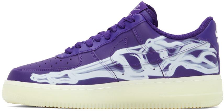 Nike Purple Air Force 1 '07 Skeleton Qs Sneakers for Men | Lyst
