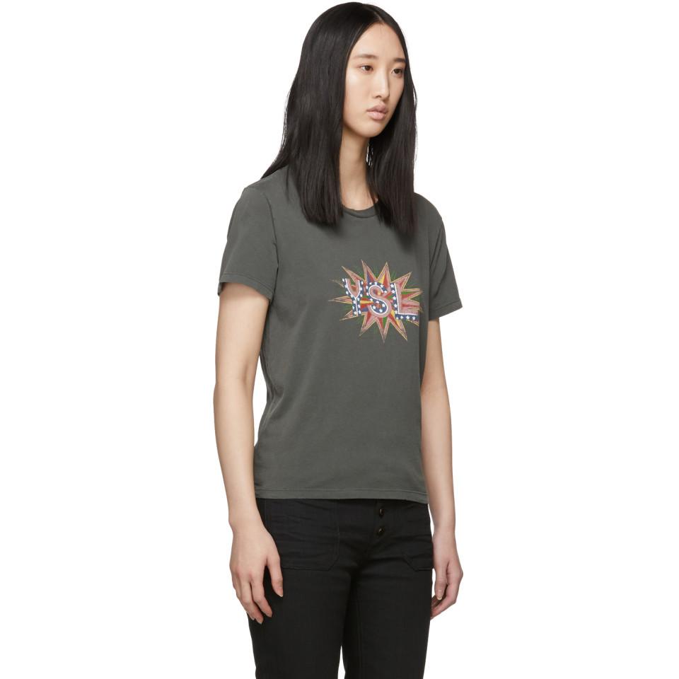 grey ysl t shirt