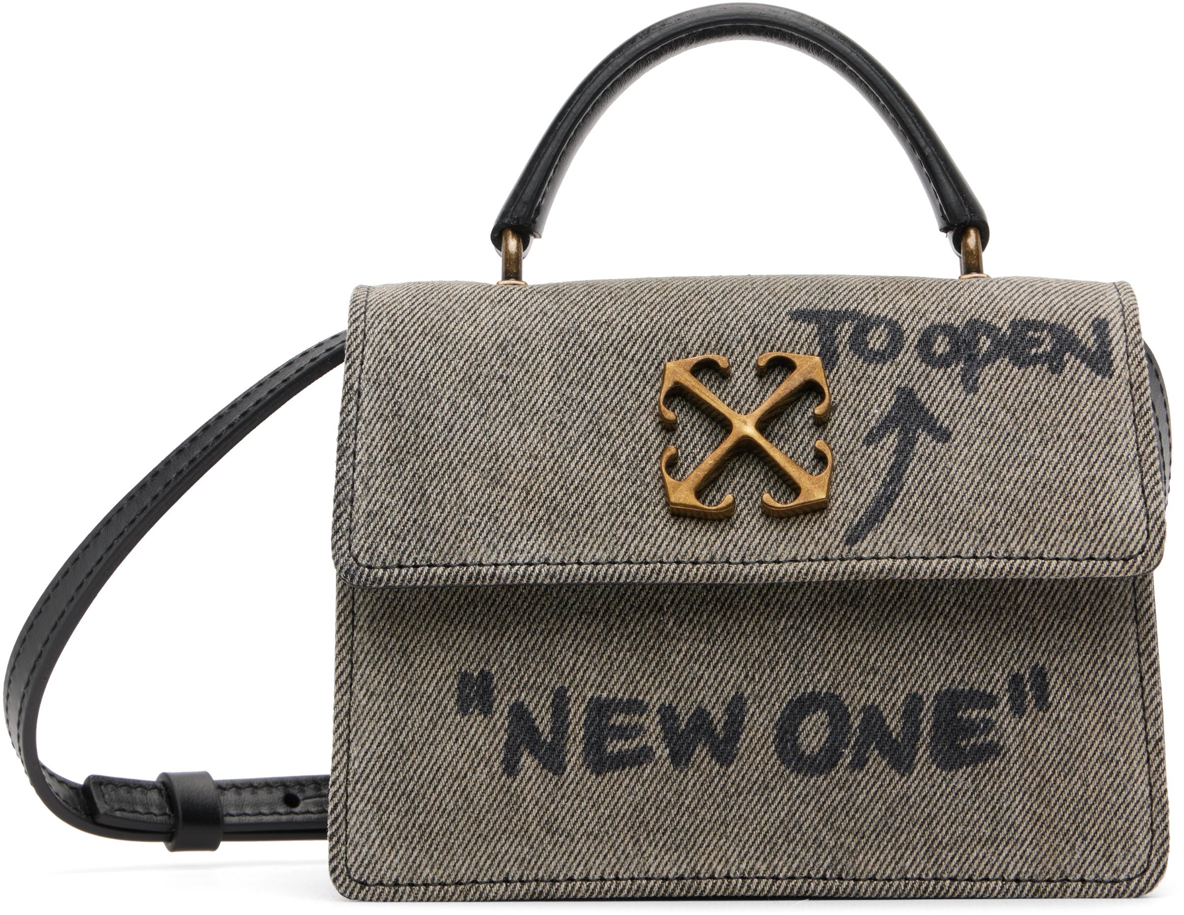 OFF WHITE　 1．4 Quote Jitney hand bag Green Jitney 1.4 Quote Top Handle Bag in GREEN for Women | Off-White™