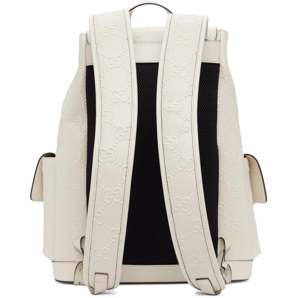Gucci Off-white GG Embossed Backpack for Men