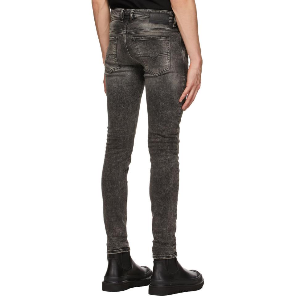 DIESEL Denim Black Sleenker 009jf Jeans for Men | Lyst