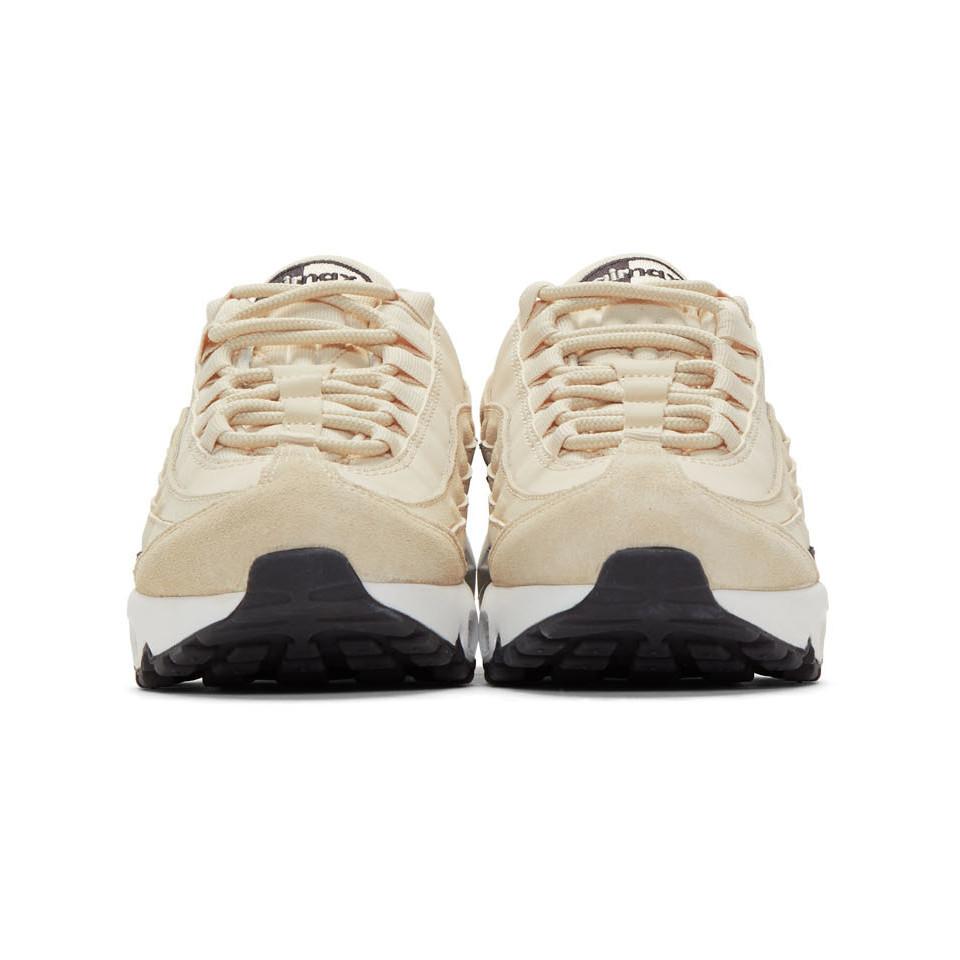 Nike Suede Beige And Grey Air Max 95 Sneakers in Cream (Gray) - Lyst