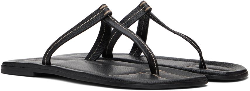 TOTEME レディース ブラック The T-strap サンダル フラットシューズ