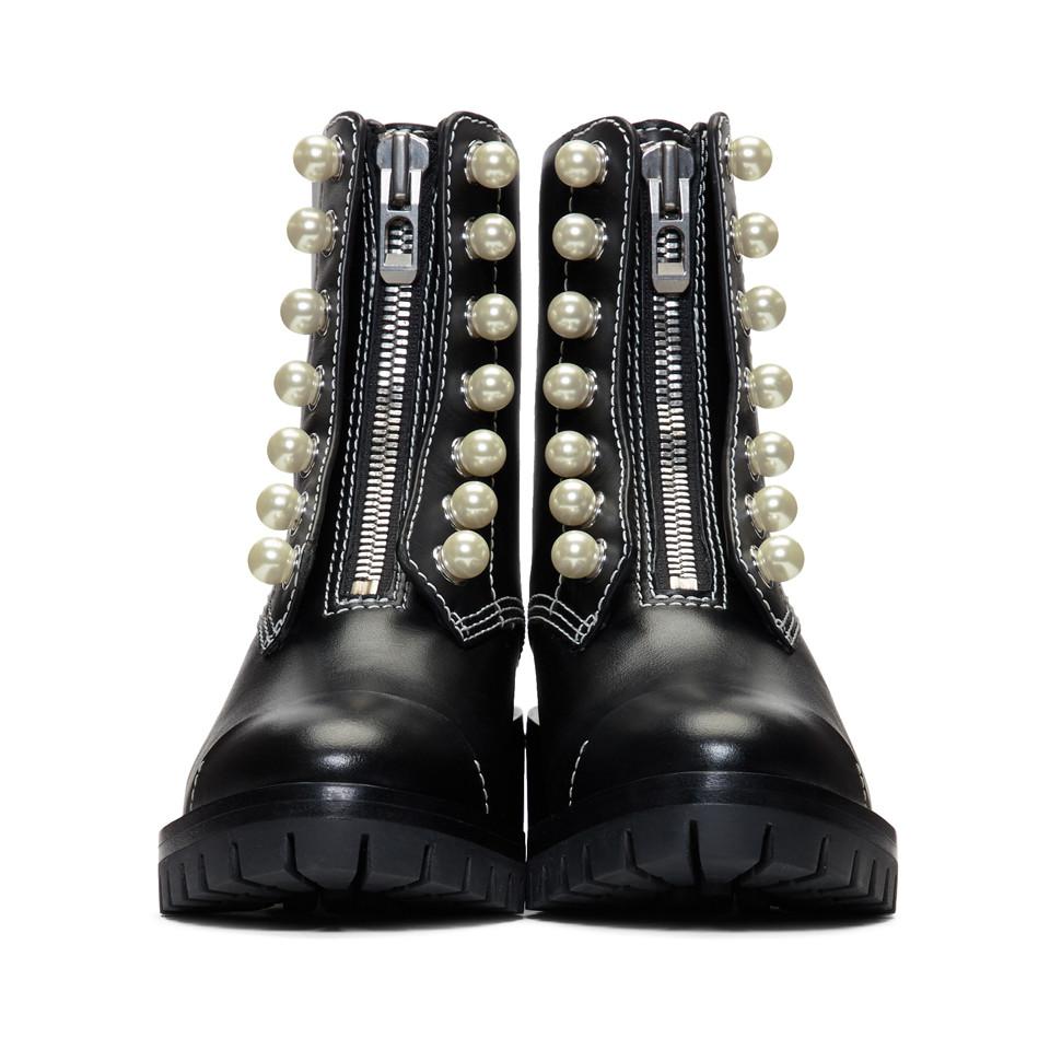 pearl zipper boots