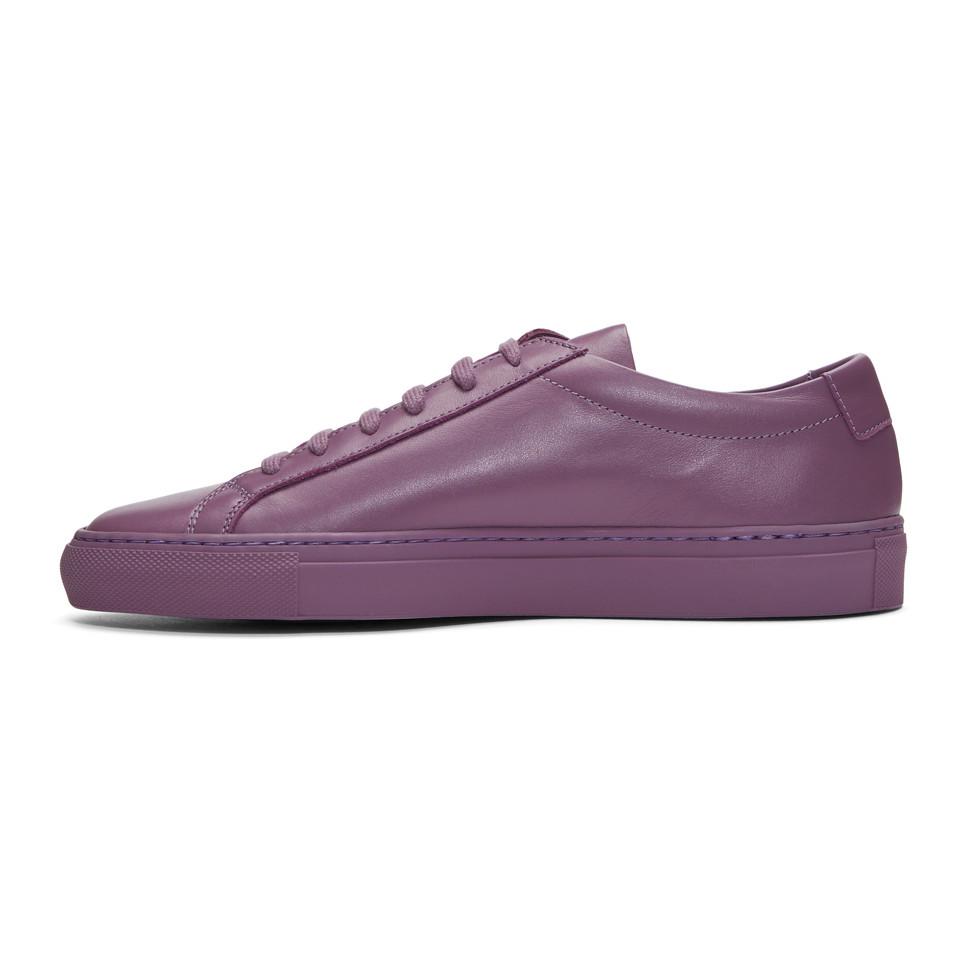 Common Projects Purple Original Achilles Low Sneakers for Men | Lyst