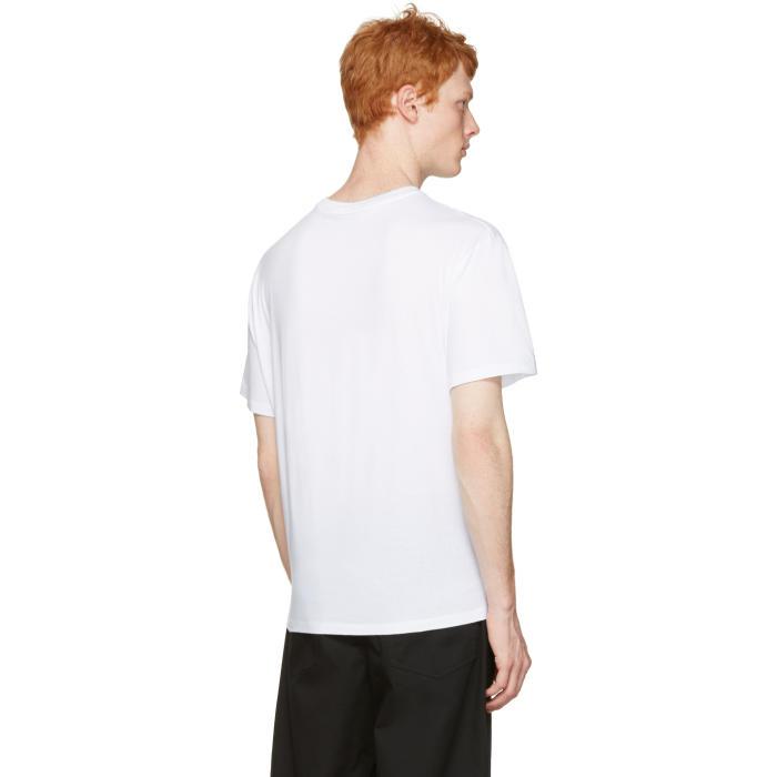 Alexander Wang Cotton White Barcode Logo T-shirt for Men | Lyst