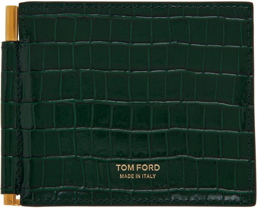 Tom Ford Money Clip Wallet in Green for Men | Lyst