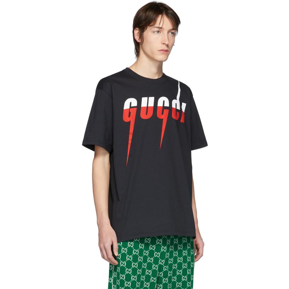 black and red gucci shirt