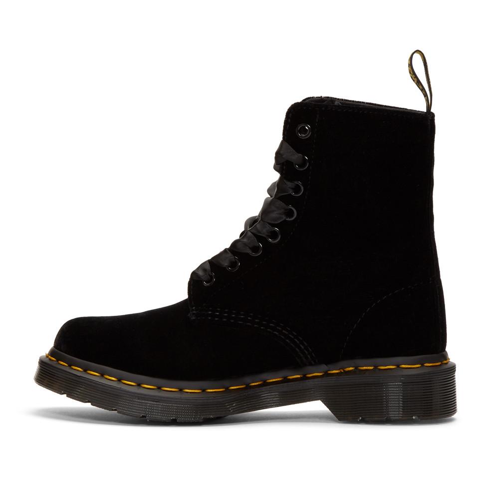 dr martens pascal velvet black,Quality assurance,protein-burger.com