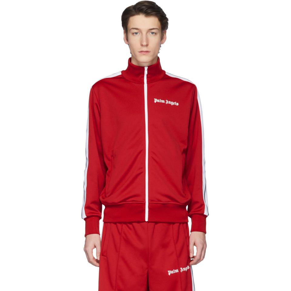 Palm Angels Red Classic Track Jacket for Men - Lyst