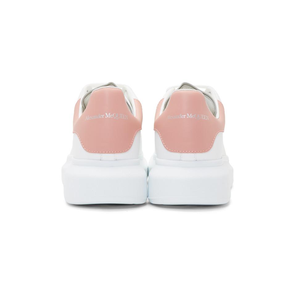 Alexander McQueen Leather White And Pink Oversized Sneakers for Men - Lyst