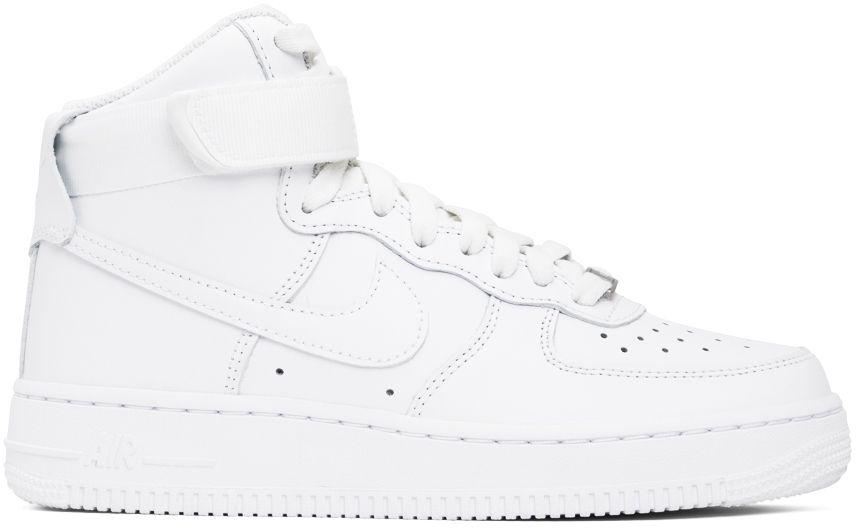 Nike White Air Force 1 High Sneakers in Black | Lyst