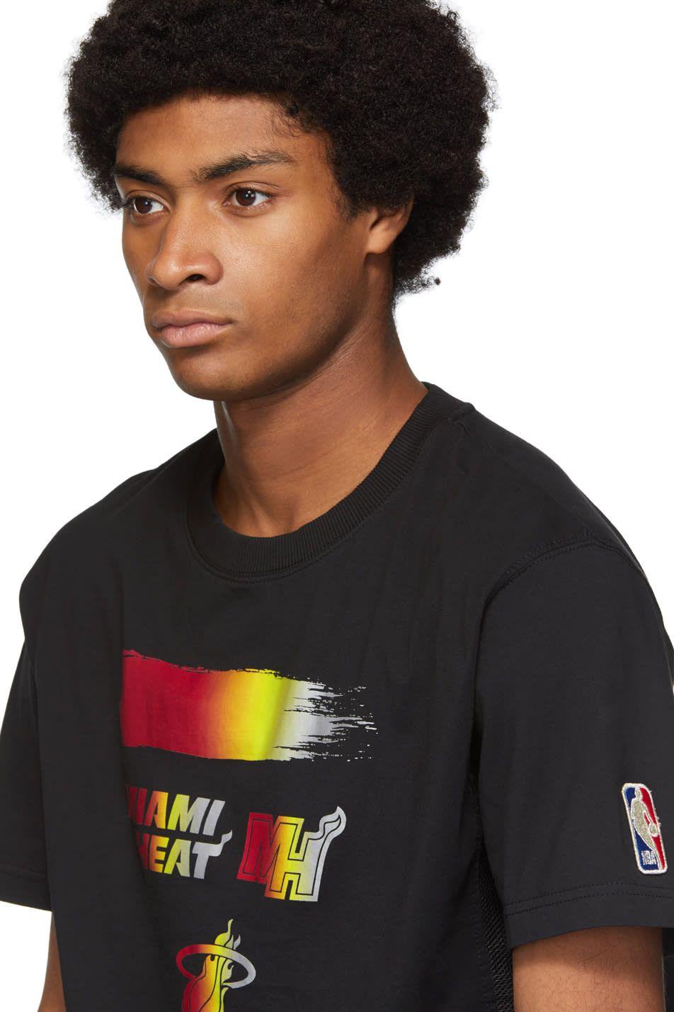 boohooMAN Mens Miami Heat NBA License T Shirt - Black