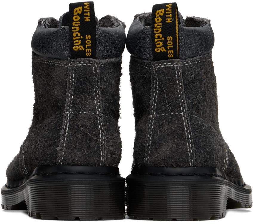 Martens 939 Stonewashed Suede Boots in Black Lyst UK