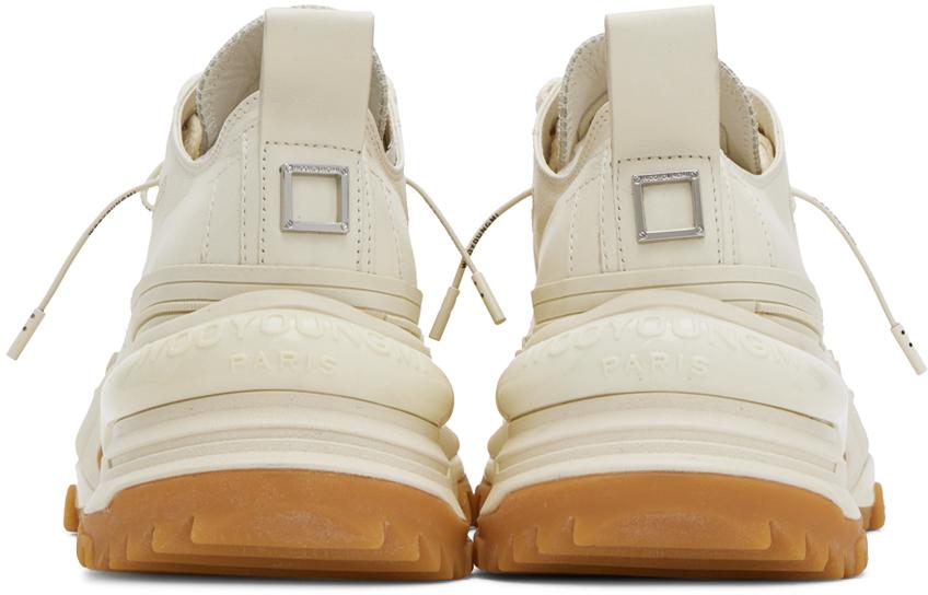 ★WOOYOUNGMI★Ivory Double Lace High-Top Sneakers★ Black Double Lace High Top Sneakers - WOOYOUNGMI