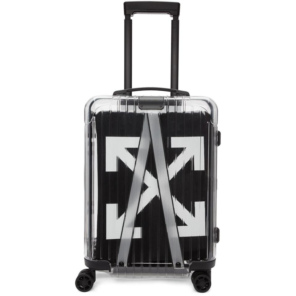 OFF-WHITE Quote Luggage FOR TRAVEL Black in Polycarbonate with  Silver-tone - US