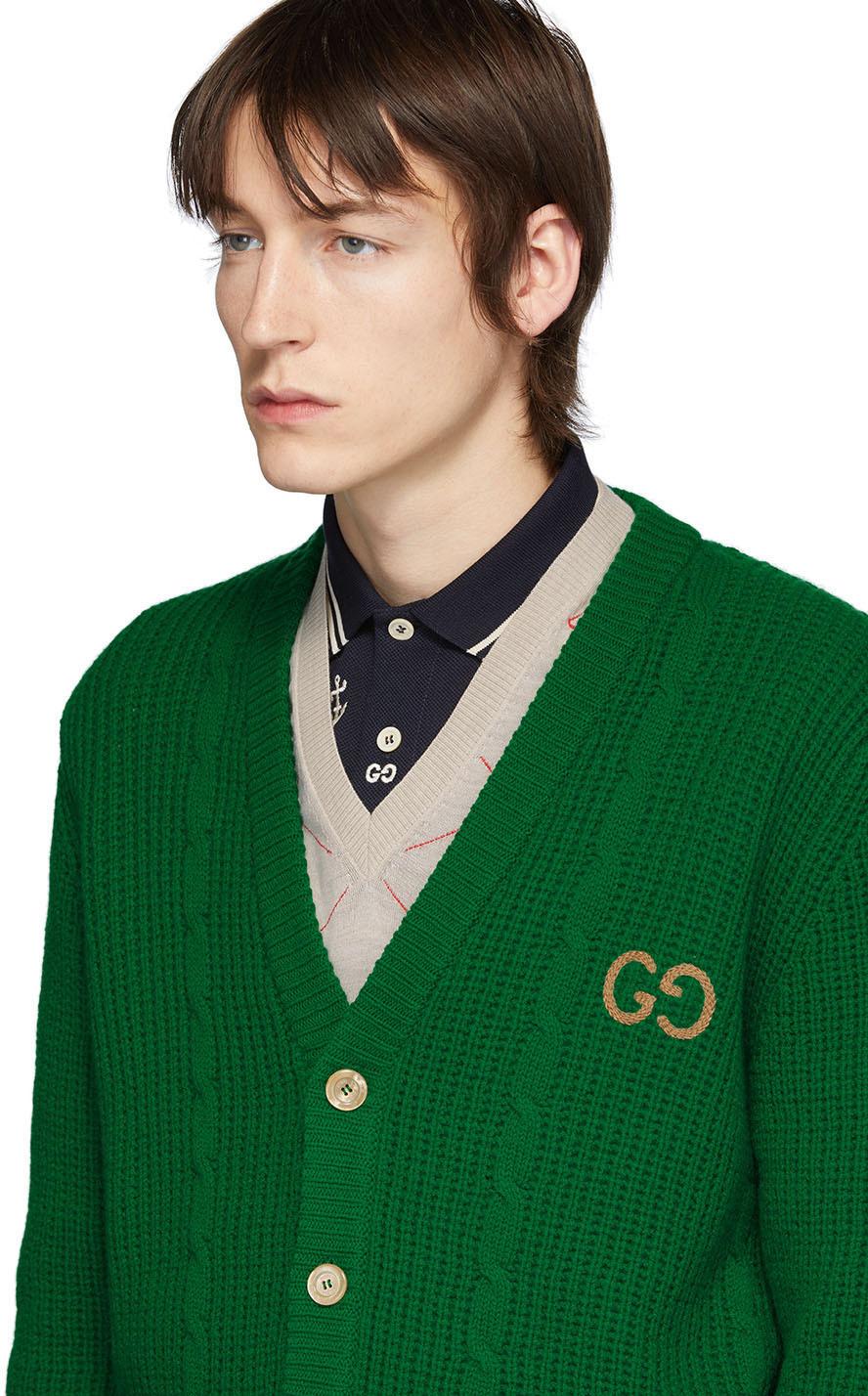 gucci cardigan mens
