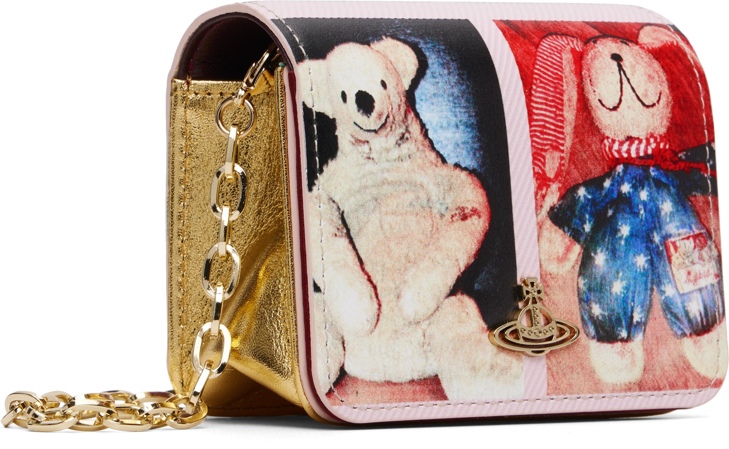 Vivienne Westwood Teddies Flap Mini Crossbody Bag in Black | Lyst UK