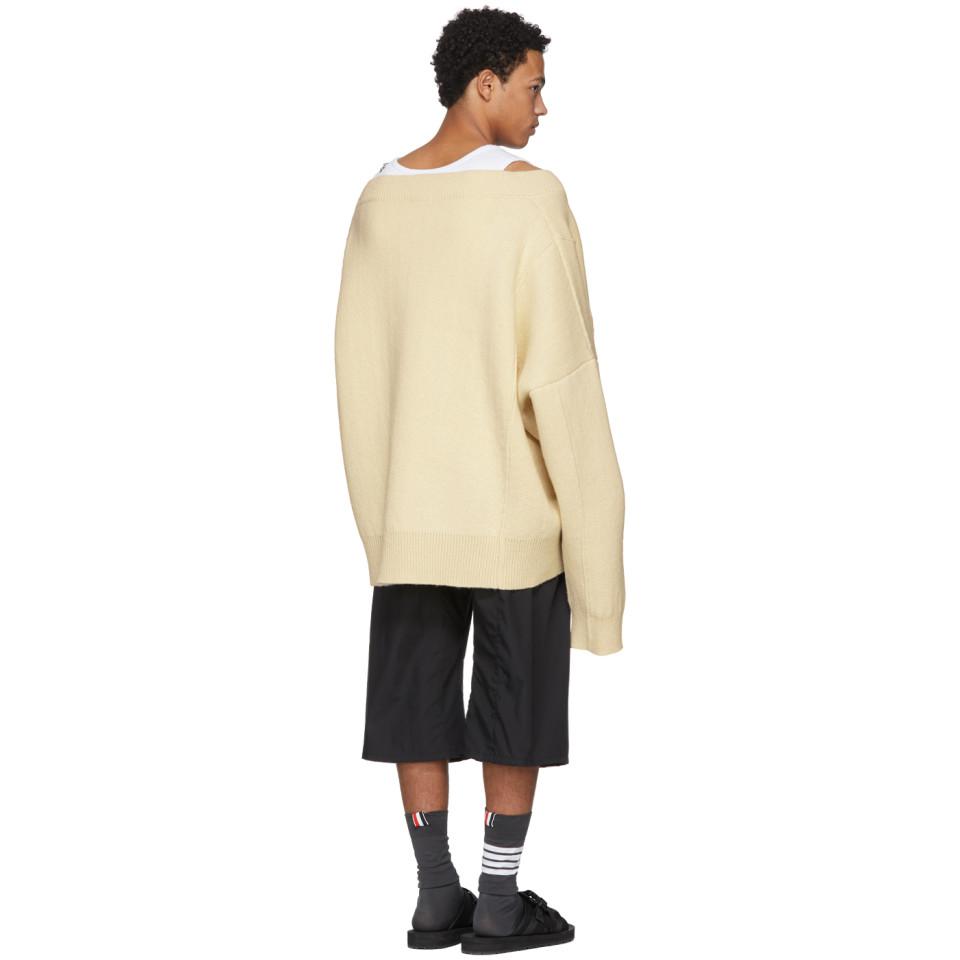 Raf Simons White Classic Oversized Sweater for Men | Lyst