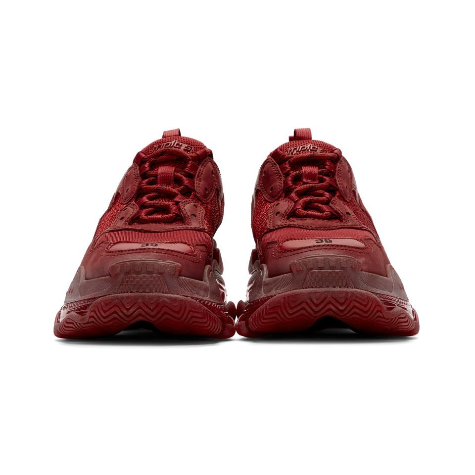 maroon balenciaga shoes