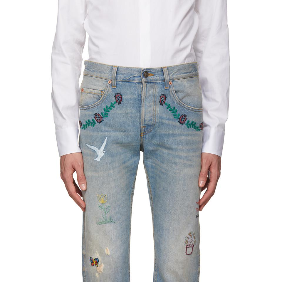 gucci scribble jeans