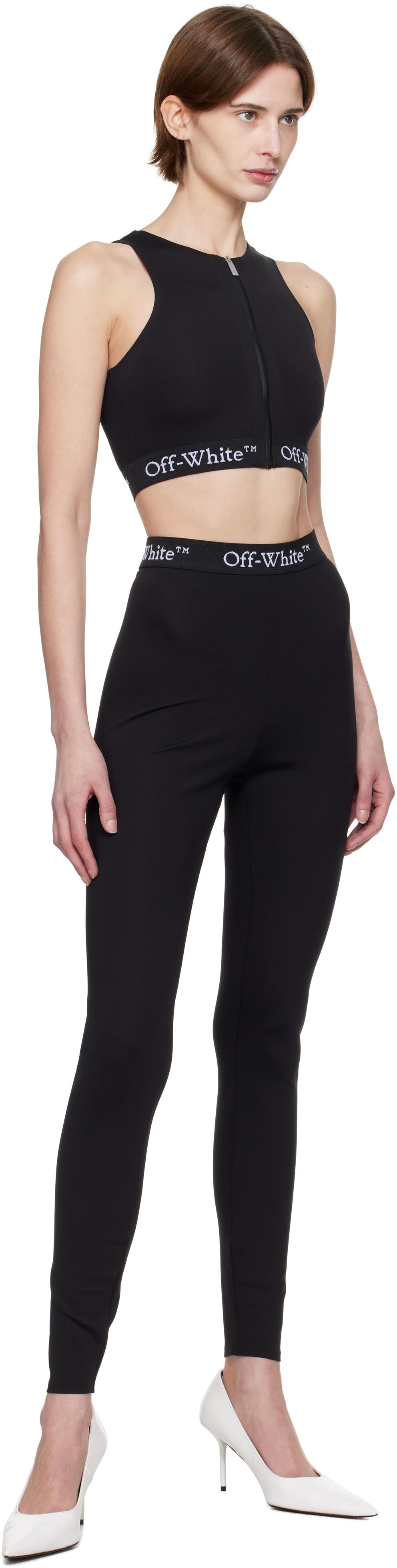 Off-White c/o Virgil Abloh Logo Band Sport Leggings in Black | Lyst UK