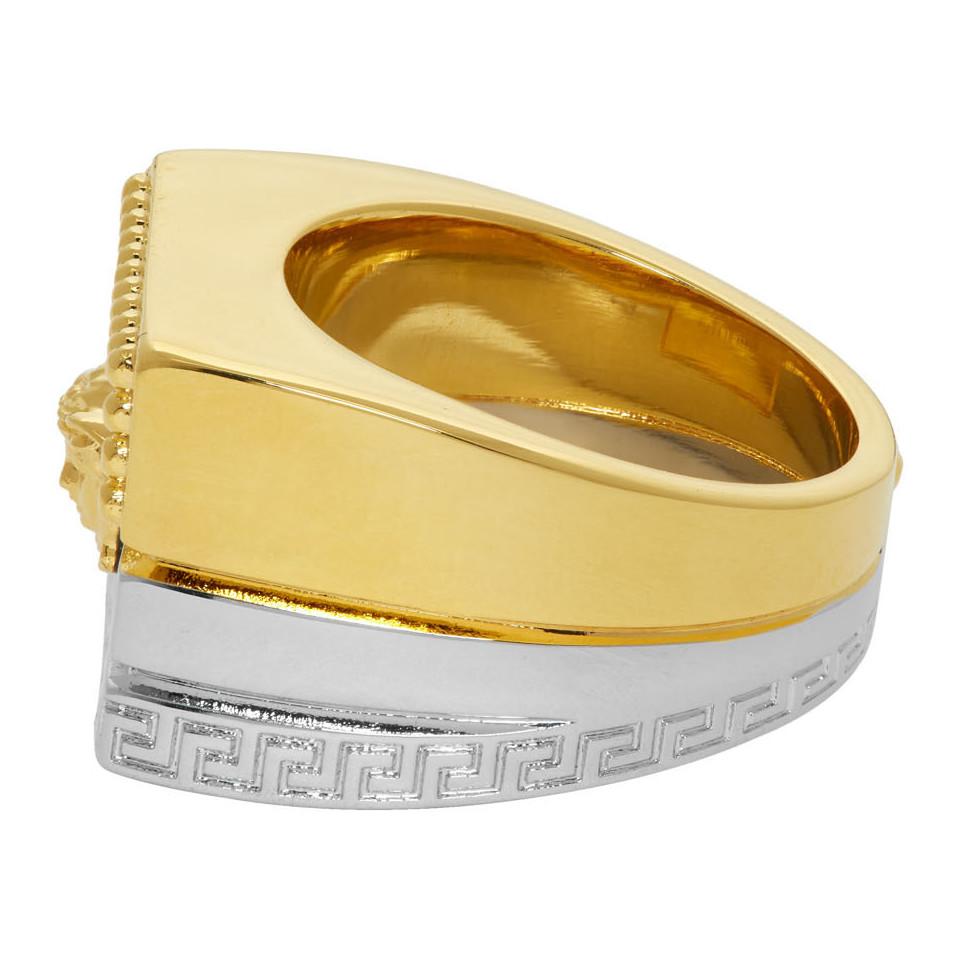 versace gold meander ring