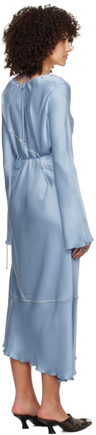 【関税込み】Acne Studios ブルー Vネック マキシドレス Acne Studios ブルー Vネック マキシドレス ブラック | Lyst