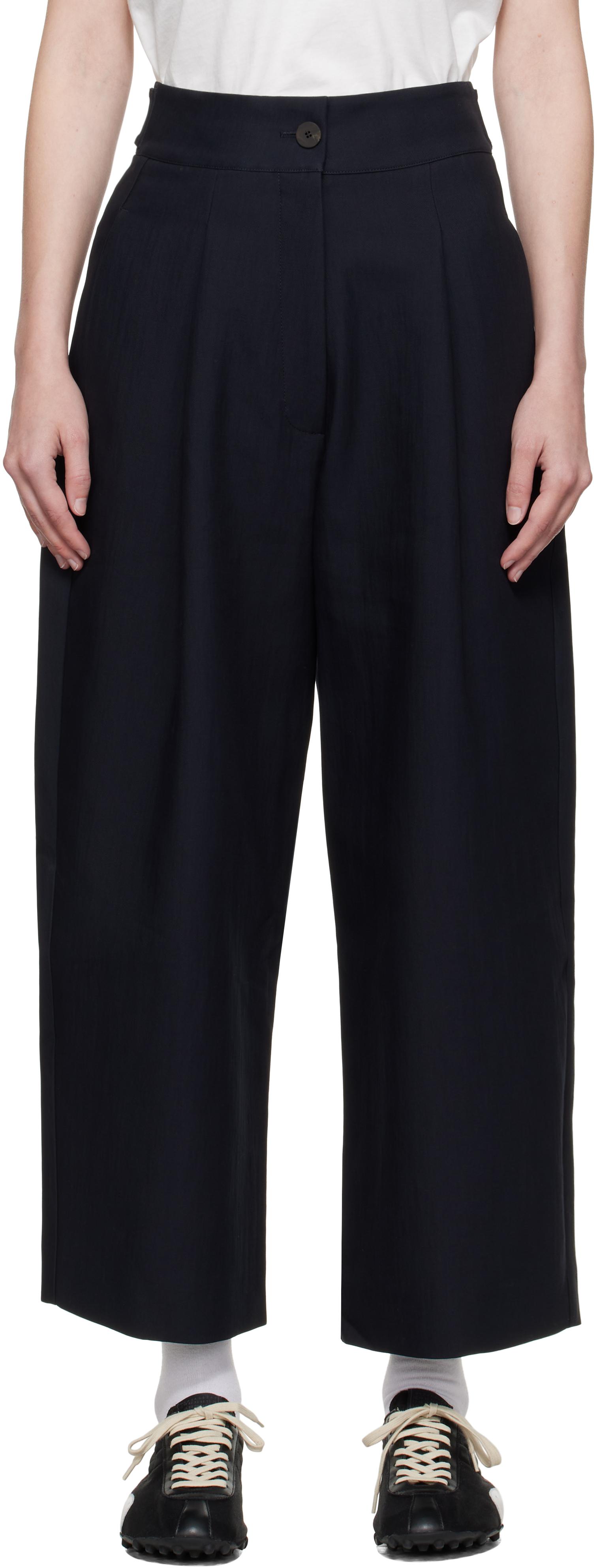 【関税込み】Studio Nicholson ネイビー Fellini トラウザーズ studio-nicholson-DARKEST-NAVY-
