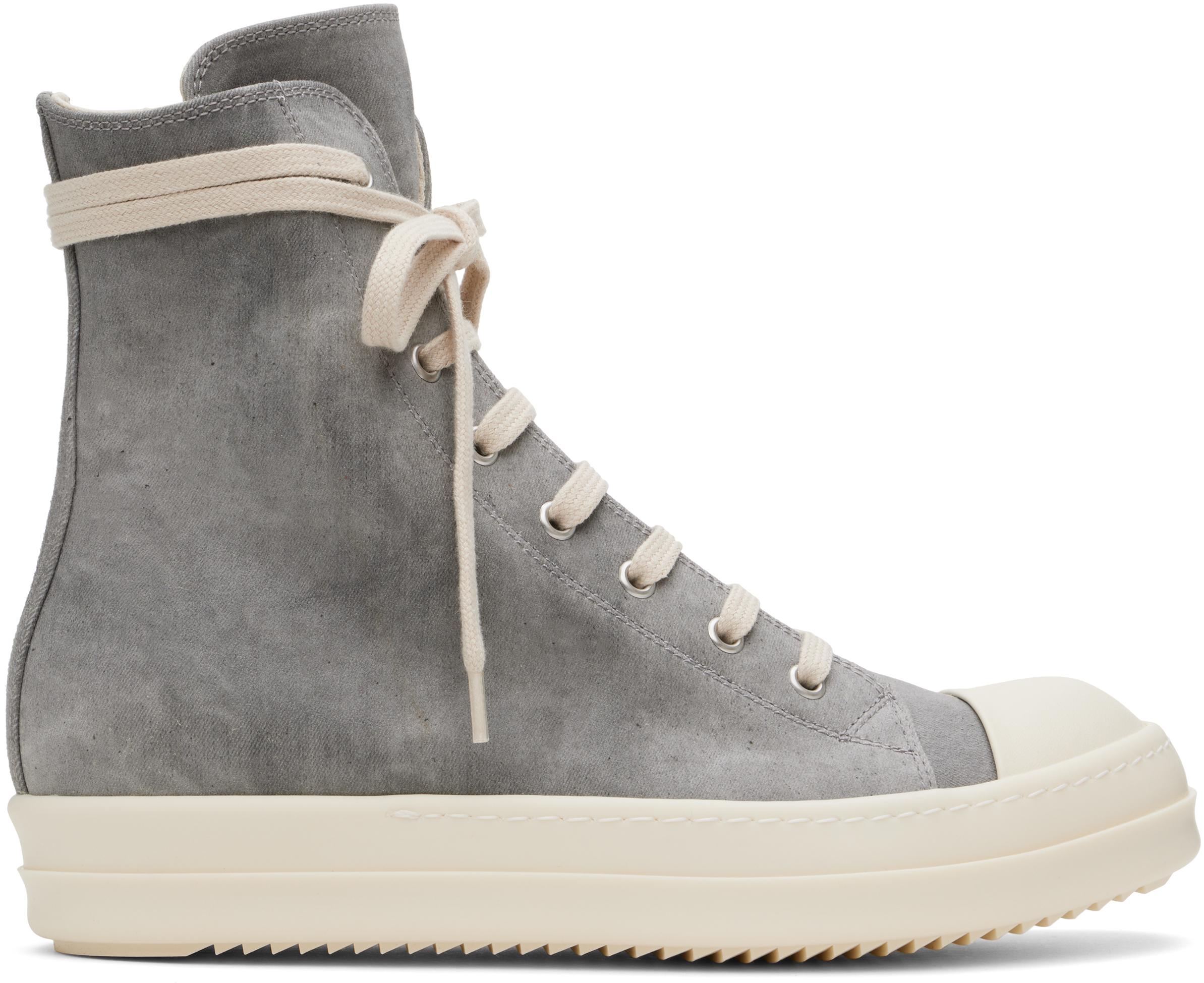 ◆Rick Owens◆グレー Porterville Sneaks スニーカー Gray Porterville Sneaks Sneakers by Rick Owens DRKSHDW on Sale