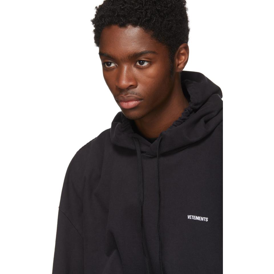 vetements embroidered hoodie