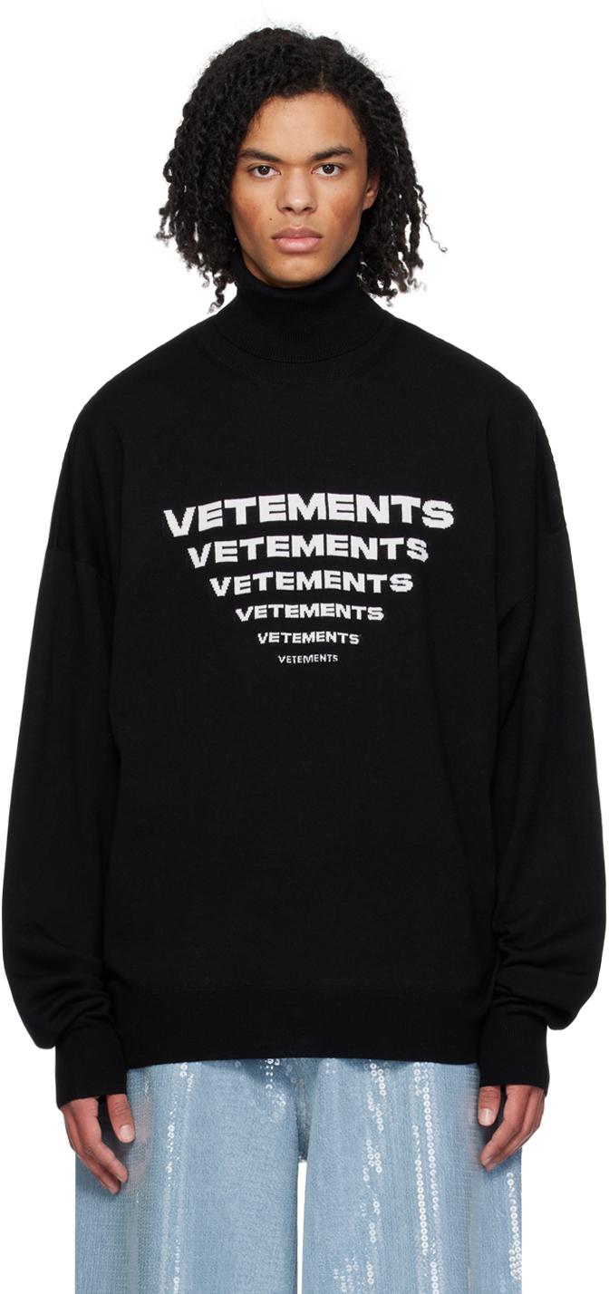 Vetements Jacquard Sweater in Black for Men Lyst