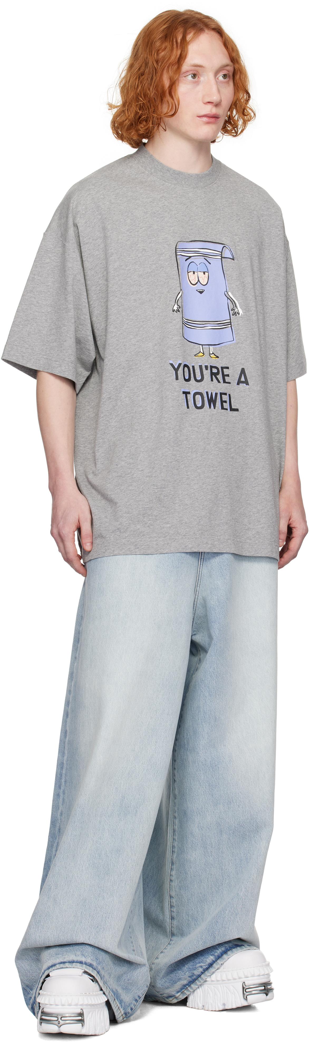 VETEMENTS You're a Towel オーバーサイズ コットン Tシャツ Vetements 'You'Re A Towel' Oversized T-Shirt in Gray for Men