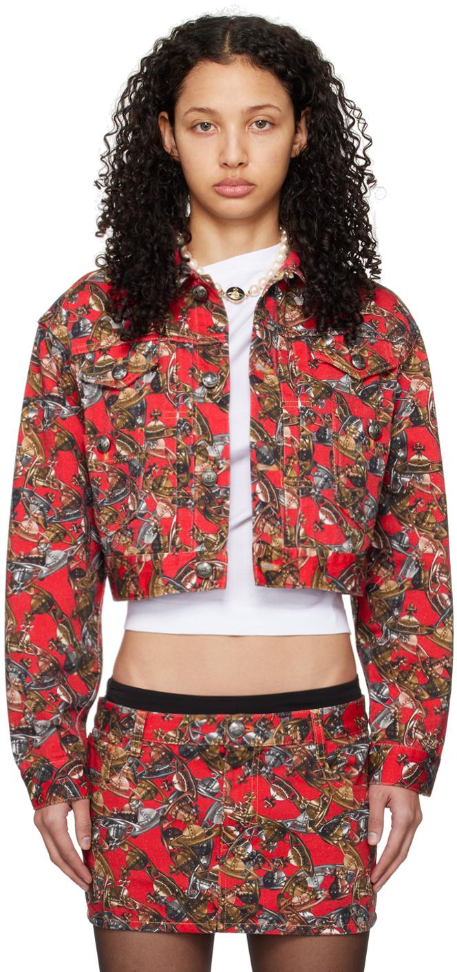 Vivienne Westwood Red Marlene Denim Jacket | Lyst
