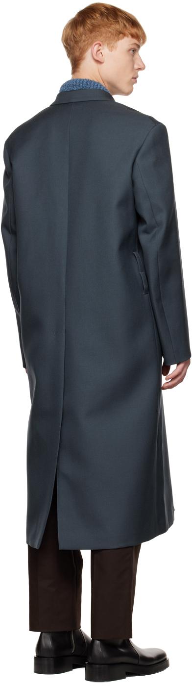 Jil Sander メンズ ブラック ブルー ノッチドラペルカラー Jil Sander メンズ ブラック ブルー ノッチドラペルカラー