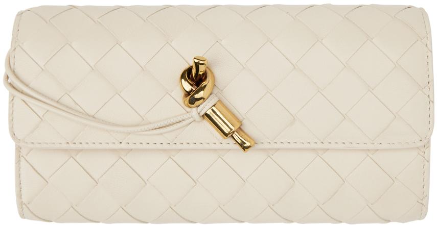 Bottega Veneta レディース ブラック オフホワイト ラージ Andiamo 
