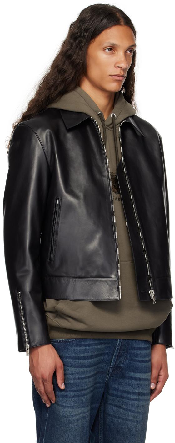 Lanvin Zip Leather Jacket in Black for Men | Lyst UK
