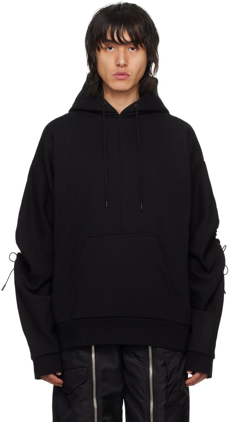Simone Rocha Ruched Hoodie in Black for Men | Lyst