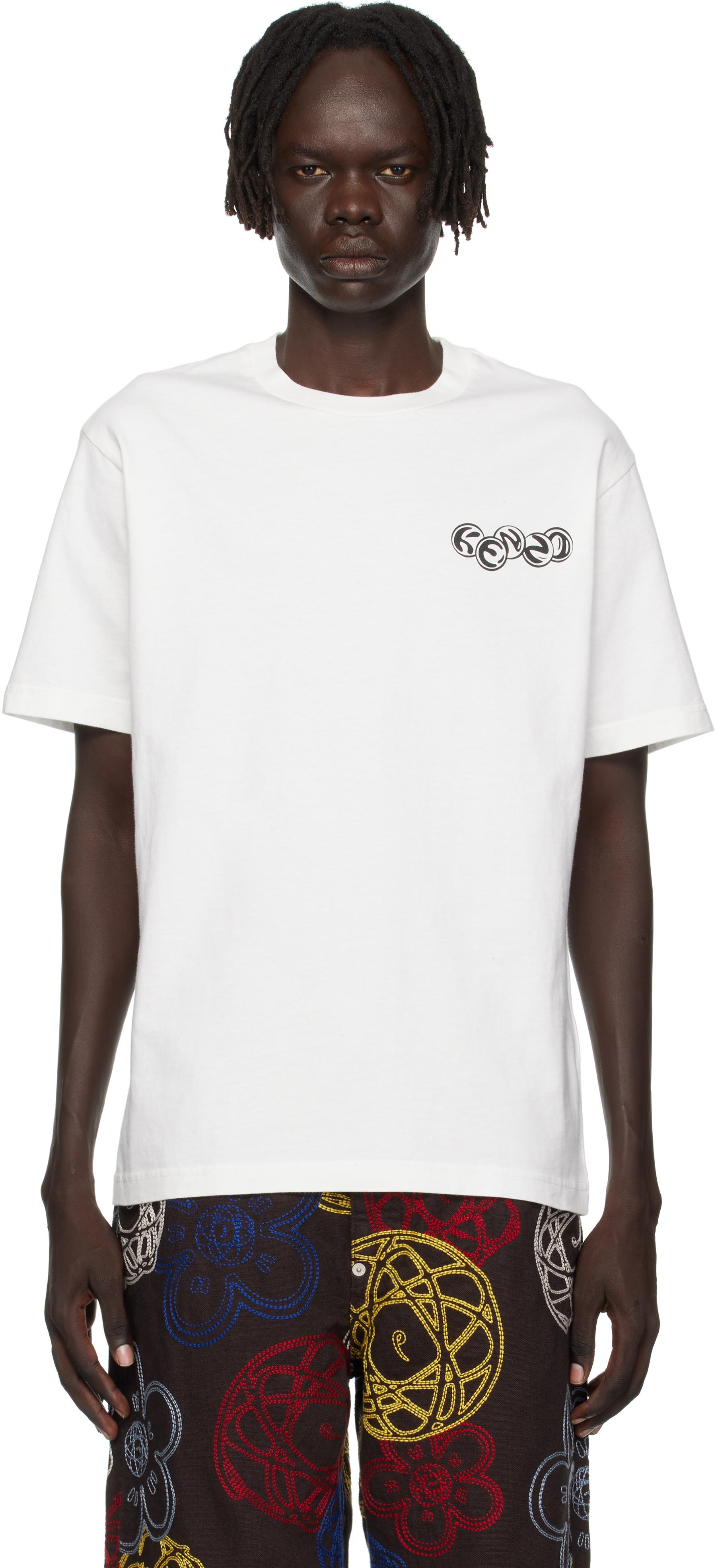 ★KENZO★ Bokeh 20 Classic Short Sleeve T-Shirt White FE65TS Buy Kenzo Boke Flower Classic T-Shirt 'Off White