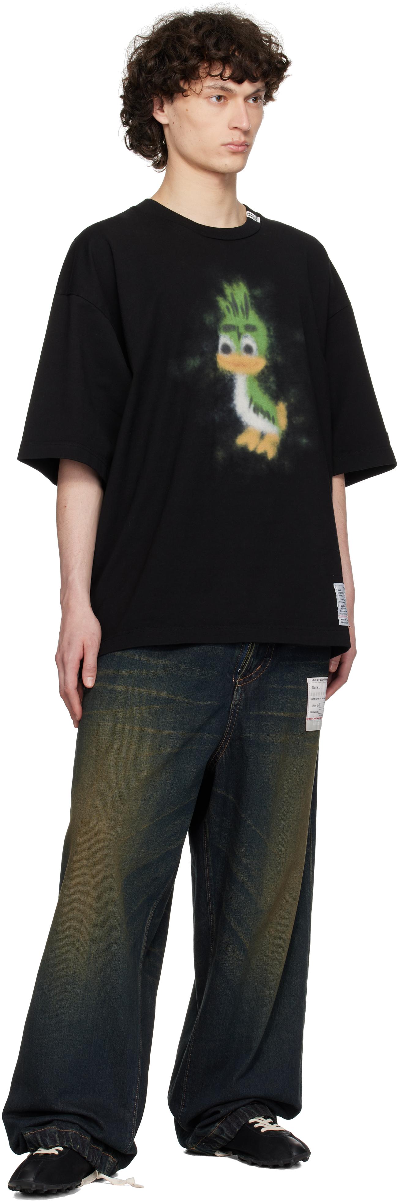 Maison Mihara Yasuhiro Leon Printed T-Shirt in Black for Men | Lyst