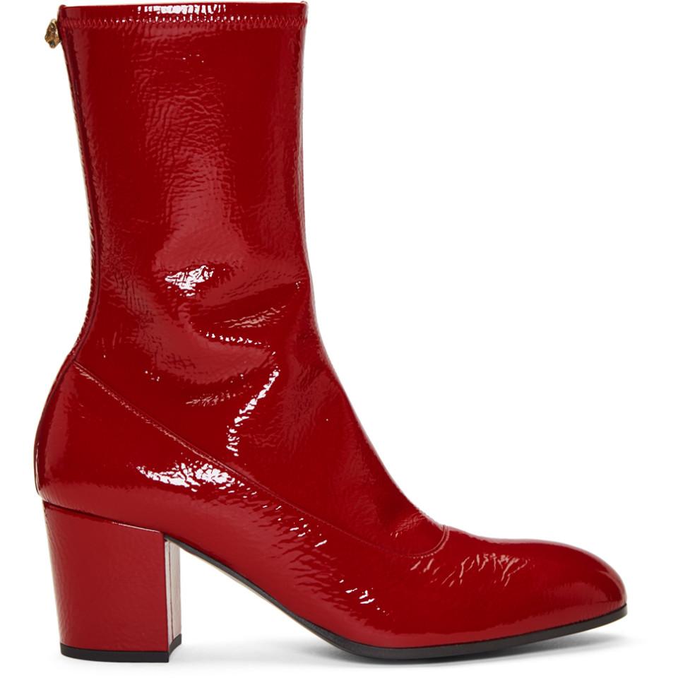 gucci boots red