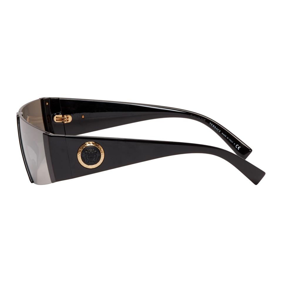 Versace Synthetic Black Medusa Ares Visor Sunglasses for Men | Lyst