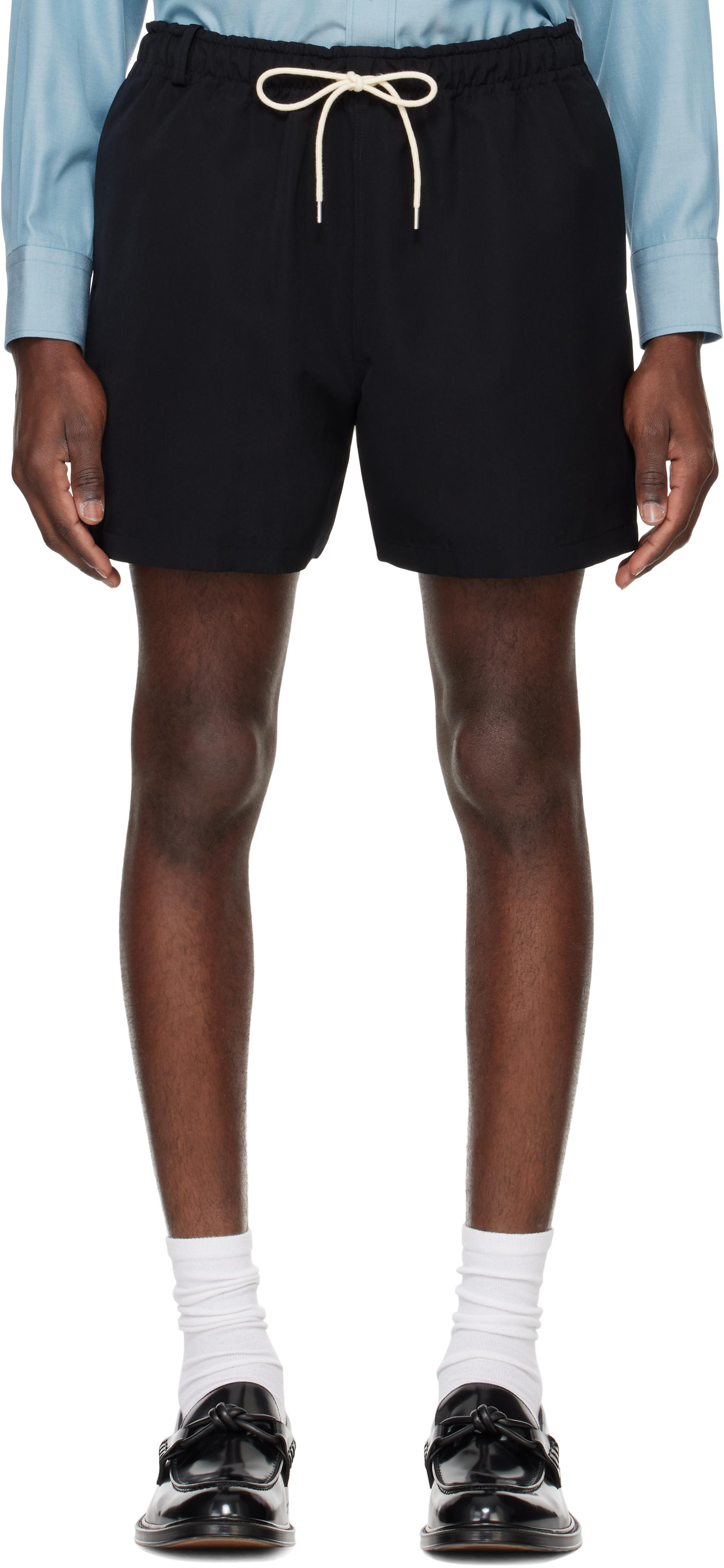 Auralee – Hard Twist Finx Linen Chino Shorts Black