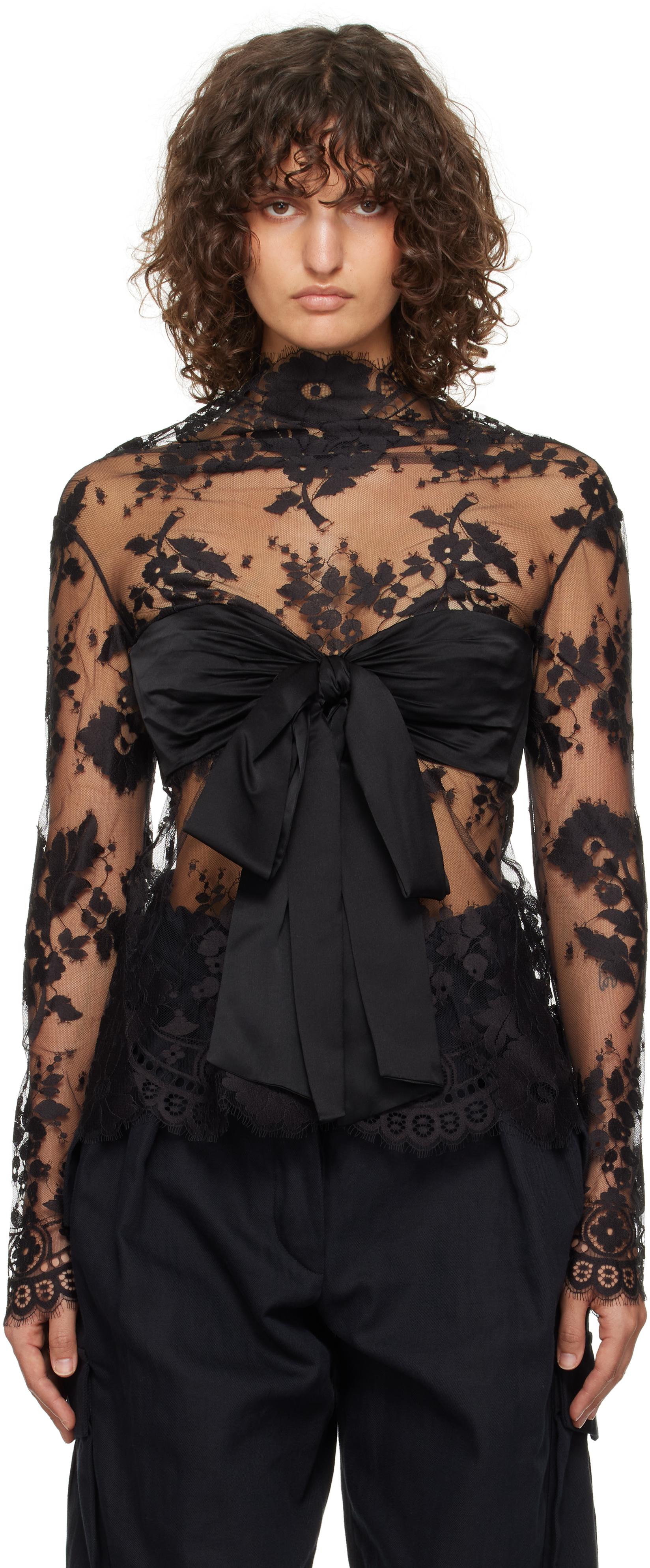 Zimmermann レディース ブラック Illustration Lace Bow Bodice  