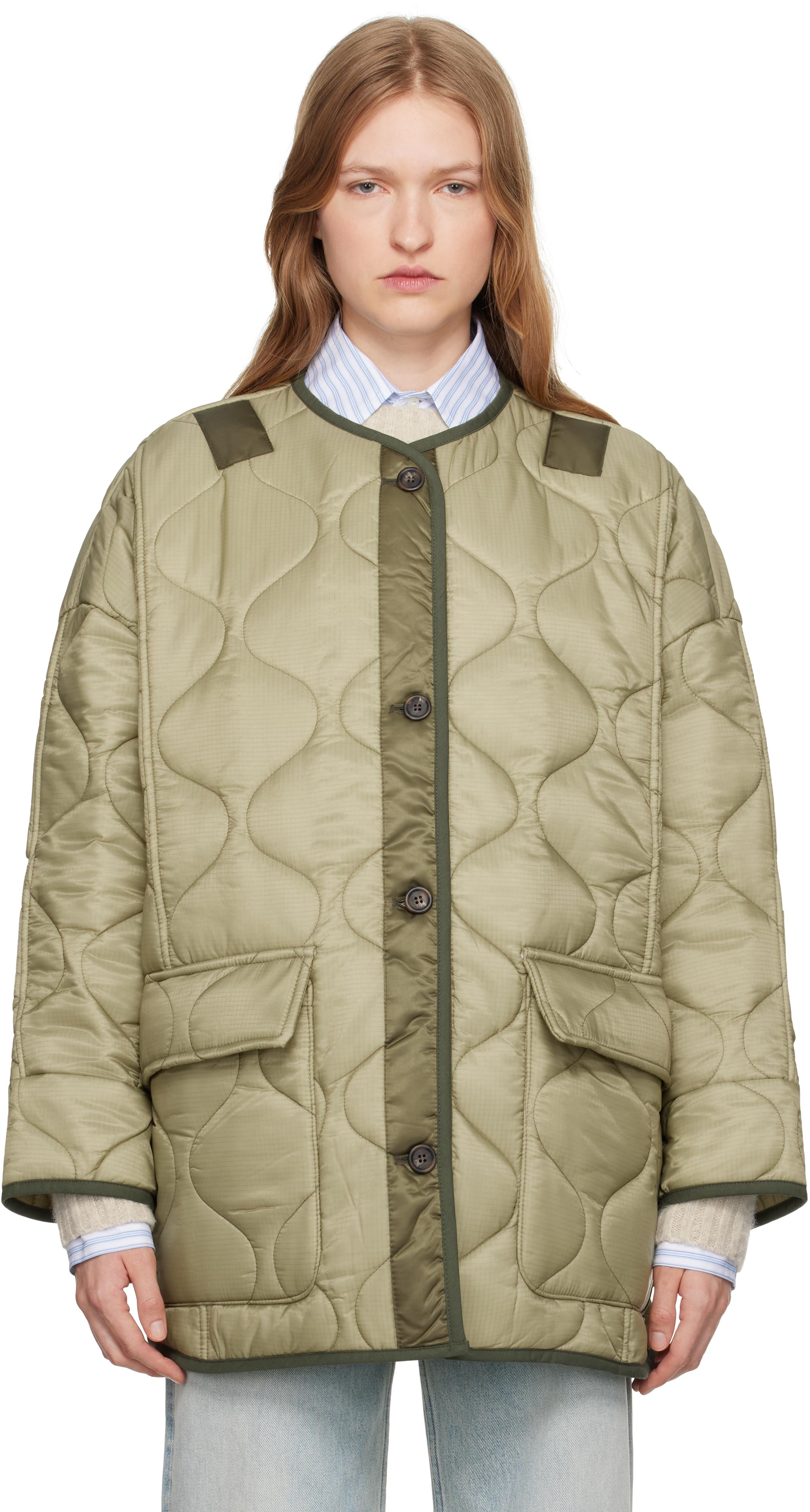 ★海外セレブも注目★THE FRANKIE SHOP ジャケット グリーン The Frankie Shop Gelso オーバーサイズ シングルジャケット